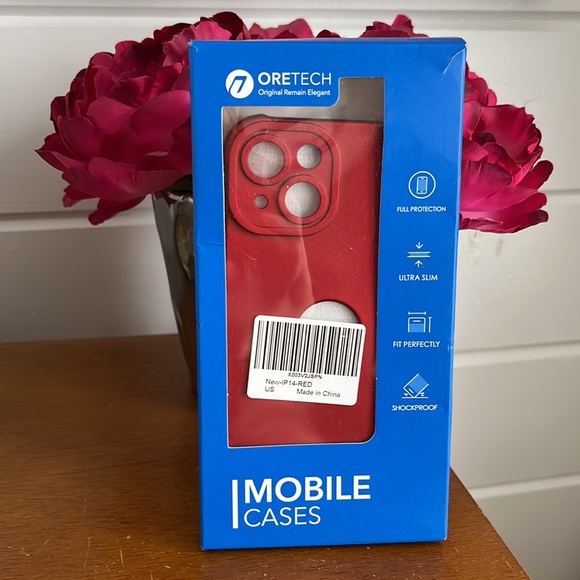 ❤️ 3/$45 ❤️ Oretech iPhone 14 red phone case, NWOT - Picture 2 of 16